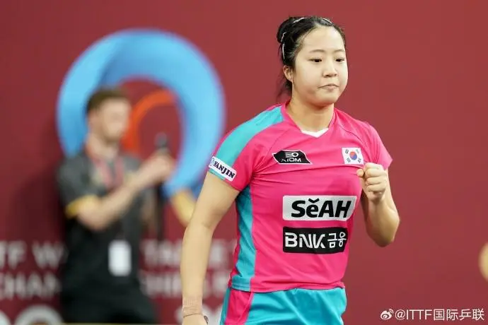 韩国选手在乒乓球女子单打冠军